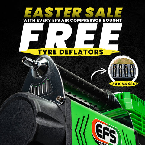 EFS Air Compressor + FREE Tyre Deflators (4pk)