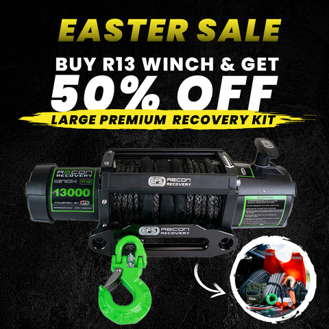 EFS Recon R13 Winch + Premium Recovery Kit (Large)