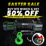 EFS Recon R15 Winch + Premium Recovery Kit (Large)